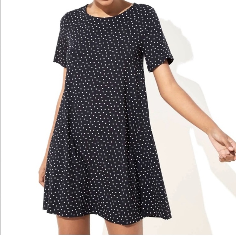 Loft Polka Dot T-Shirt Dress